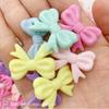 Moño acrílico Moño de color Macaron corbata de moño color claro niños DIY abalorios cadena para teléfono móvil bolsa de material joyería cuentas sueltas