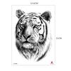 Adesivos de Tatuagem Temporária de Tigre Braço Meio Braço Leão Padrão Grande Transferência de Água Conjunto Transfronteiriço em Estoque