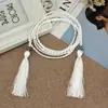 Cadena de Cintura de Cuerda Decorativa Finamente Trenzada Estilo Étnico Mori Girl para Mujer Cinturón de Algodón y Seda Trenzado Cinturón de Dropshipping
