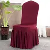 Venta caliente al por mayor encaje elástico boda hotel banquete fiesta concierto uso falda solar funda de silla