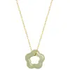 Collar de Flor de Ciruelo de Imitación de Jade Hetian para Mujer Diseño de Nicho Estilo Retro Compacto Elegante Cadena para Clavícula de Flor Estilo Nuevo 2022