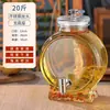 Frasco de Vino Sellado Botella Vacía Vino Medicinal de Ginseng Frasco de Vino Barril de Vino Frasco de Vino Casero Botella de Vidrio para Vino Casero Hogar