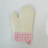 Guantes de silicona personalizados para horno anti-quemaduras estilo crema, guantes de silicona antideslizantes para hornear resistentes a altas temperaturas, aislantes del calor con diseños personalizados