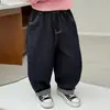 Calça Jeans Masculina 2026 Primavera Novo Estilo Crianças Estilo Coreano Versátil Solta Casual Calça Bebê Primavera Reta