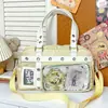 Bolso Ita Grande con Tema de Estrellas, Bolso Ita Estilo Anime, Bolso de Hombro Tote Moderno y Sencillo Estilo Academia para Fans de Idols