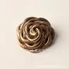 Botones de aleación con forma de flor de rosa para abrigos, cárdigans, vestidos, zapatos, sombreros, botones cosidos a mano, accesorios de bricolaje, botones vintage en stock