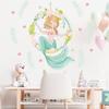 Pegatinas de pared para habitación infantil de niña sirena, decoración para sala de estar, dormitorio, pegatinas autoadhesivas KL-C007
