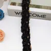 Borda de Renda Crochê com Areia de Vidro e Metal, Acabamento Decorativo para Casaco Estilo Chanel, Acessórios de Renda para Bordas de Almofadas e Sofás