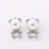 Accesorios populares de joyería de Amazon colgante de oso diy colgante metal Punto de perla diamante accesorios de joyería comercio exterior