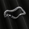Pulseira Quarteto Aço Inoxidável Simples Personalidade Corrente Torcida Aço Titânio Pulseira Masculina e Feminina Moda Corrente Casal Fornecimento Direto da Fábrica