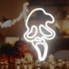 Luces de neón de Halloween con diseño de calavera, calabaza y murciélago LED personalizadas de comercio exterior para decoración de fiestas navideñas