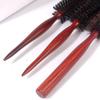Peine de pelo de melena de cerdo de loto, forma cilíndrica, peine esponjoso, peine de madera, peine redondo, peine pequeño, peine portátil para el cabello