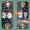 Nuevas Calcomanías Navideñas para Ventana Decoración Navideña Creativa Calcomanías para Ventana de Viejo Muñeco de Nieve Alce Copo de Nieve Calcomanías Estáticas