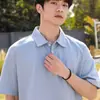 Camisa polo estilo americano, ropa de trabajo de algodón puro, manga corta, unisex, camiseta moderna y a la moda, camisa cultural para grupo, estampado de logo, verano