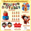 Nuevo set de globos de papel de aluminio con temática de Goku Super Saiyan de Dragon Ball Z para decoración de fiestas de cumpleaños de niños