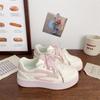 Zapatos de Pan de Moda para Mujer Estilo Ins 2026 Verano Nuevos Tenis Blancos Súper Populares Zapatos Deportivos Casuales Versátiles para Estudiantes