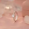 Anel Qianjia S999 Prata Esterlina Quadrado Doce Zircônia Feminino Luxo Leve Alto Padrão Novo Estilo Quente Anel Aberto Dropshipping