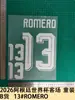Colección Camiseta de Visitante Mundial 2026 Argentina Ropa Infantil Camiseta Grado B Número Letra Pegatinas de Transferencia Térmica