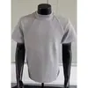 Nova Camiseta de Cor Sólida Pesada de Verão Moda Retalhos Masculina Slim Fit Tendência Manga Curta