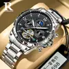 Dropshipping Transmisión en Vivo de Douyin Popular Ruizhiyuan Moda Masculina Reloj Mecánico para Hombre Reloj Mecánico Hueco Totalmente Automático para Hombre