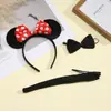 Nueva Diadema de Lazo de Minnie para Actuación Infantil Lindo Mickey Mouse Diadema Rellena Diadema Antideslizante Pasador Accesorios para el Cabello