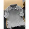 Camiseta Masculina de Verão Cor Sólida Simples Pesada Marca Tendência Manga Curta Solta Versátil Estilo Hong Kong Top Tendência
