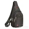 Bolsa de Peito Grande Capacidade com Carregamento USB para Celular ao Ar Livre, Bolsa de Peito para Esportes e Lazer, Bolsa Transversal de Ombro Masculina