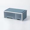 Caja de Almacenamiento de Plástico Apilable Estilo Japonés Cajón Transparente de Una Capa Gabinete de Almacenamiento Artículos de Escritorio Caja de Almacenamiento de Cosméticos