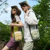 Bolso bandolera casual popular de un solo hombro para transmisión en vivo 2026, mochila bandolera portátil de lona de nailon para hombre al aire libre