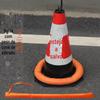 Cone de estrada de borracha ganho de peso saco de areia cone de sorvete ganho de peso saco de pano instalações de tráfego logotipo reflexivo anel contrapeso anel saco