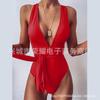 Nuevo traje de baño de una pieza de talla grande para mujer conservador multicolor en stock con cordones sexy sin espalda para comercio exterior transfronterizo Amazon