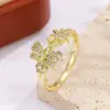 Anillos de Moño Elegantes y Exquisitos en Varios Estilos, Anillos de Circonita de Lujo Ligero Transfronterizos, Estilo Ins Europeo y Americano con Sensación de Alta Gama