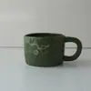 Caneca de Cerâmica Única e Moderna com Design em Relevo, Estilo Fresco, Copo de Água Cor Macaron, Direto do Fabricante