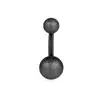 Conjunto preto de 24 peças para umbigo, unhas, clássico, básico, coração de pêssego, garra de fantasma, zircônia, cruz, joias de piercing corporal transfronteiriças, atacado