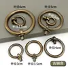 Manija de Anillo Redondo de Cobre Puro Estilo Chino Nuevo Manija de Cajón de Latón Accesorios de Ferretería para Muebles Retro Tirador de Anillo para Cajón de Botiquín de Medicina China