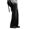 Jeans Americanos Rectos Forrados de Polar para Hombre Otoño Invierno Pantalones Engrosados Pantalones de Hombre Estilo Neutro Marca Tendencia High Street Sueltos Tallas Grandes