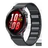 Adecuado para Correa de Reloj Huawei Watch Gt Runner 2, Correa de Reloj Magnética de Doble Sección de Acero Inoxidable Metálico 22mm