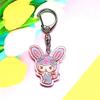 Llavero Acrílico Sanrio Dibujo Animado Kuromi Cinnamoroll Colgante para Bolso de Pareja Estilo Minimalista Moderno