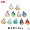 Acessórios de liga pingente artesanal estilo antigo borda vazada de flor de ameixa envolvendo com pedras em formato de gota acessórios de cabelo coroa de cabelo pingente de franja pendurado
