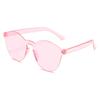 Nueva Llegada Gafas de Sol Sin Montura Personalizadas Color Caramelo Cyber Celebridad Sesión de Fotos Callejera Gafas Combinables Fiesta Gafas Divertidas para Fiesta