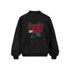 Moletom Masculino Hip Hop Estilo de Rua Estampa de Letras Criativas Personalidade Solto Manga Longa Pulôver Casual Roupa Esportiva Primavera Outono