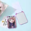 Espejo espejo de maquillaje plegable de mano lindo Barbie tarjeta mágica plástico espejo pequeño fábrica mayorista