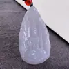 Jade de Myanmar Grado A Colgante de Jade Genuino de Cuatro Caracteres y Dos Dígitos Figura de Buda Bolsa de Iluminación Amuleto Bagua Pixiu