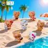 Novo produto criativo de micro paisagismo: figura fofa de gatinho de pelo preto, casa de bonecas DIY decoração de casa, ornamento de carro e mesa