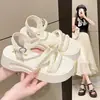 Sandalias estilo hada versátiles para uso en exteriores suela gruesa antideslizante 2026 verano nuevo suela suave ligera sandalias deportivas de moda para mujer