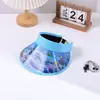 Nuevo sombrero de copa vacío 3D para niños con protección UV, ideal para viajes de verano, con grandes aleros, con diseño de astronauta y dibujos animados.