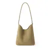 Bolsa Feminina de Couro Fosco 2025 Textura Retrô Bolsa de Ombro Casual Fosca Simples Grande Capacidade Bolsa Mãe e Filha