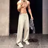 Calça retrô estilo americano de corte solto, design de perna reta, nova coleção de outono, versátil, confortável, simples, com caimento fluido e estilo de perna larga