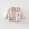 Ropa de Algodón para Bebé Conejito Pequeño Chaqueta Niñas Invierno Engrosada Calidez Abrigo de Algodón para Bebé Estilo Coreano Cárdigan Ropa de Invierno para Niños