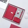 Set de regalo empresarial, cultural y creativo: Set de cuatro piezas para escuela y banco: cuaderno, tarjetero, bloc de notas, llavero con logo en relieve